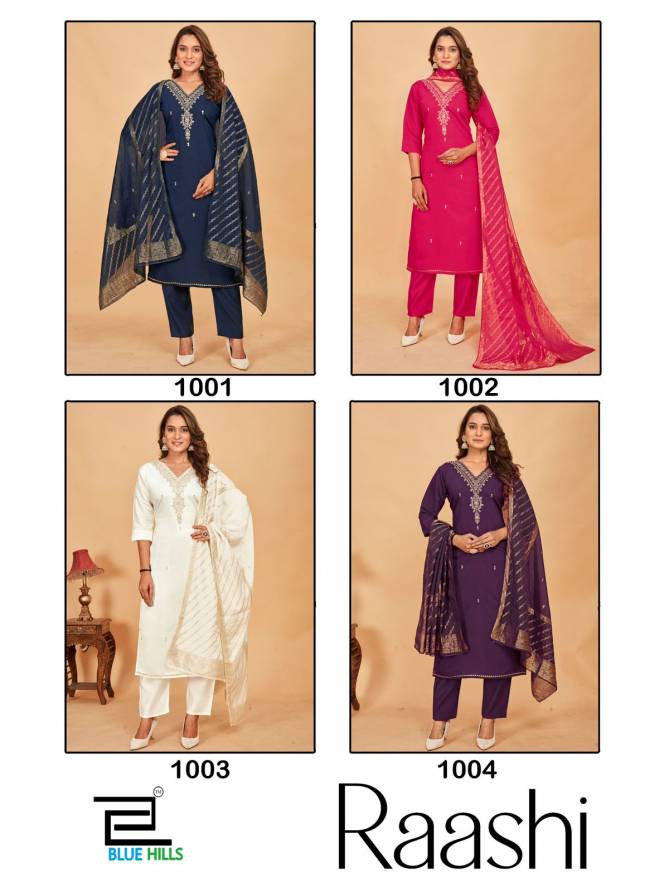 Raashi By Blue Hills Roman Silk Kurti With Bottom Dupatta Wholesale Price In Surat
